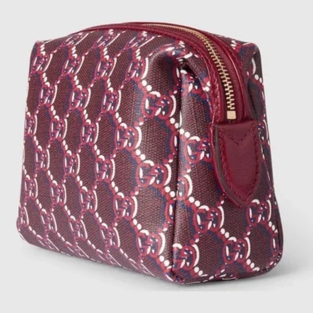 GUCCI Burgundy Pouch w/ GG Shadow NWOT w/ Dust Bag - Picture 3 of 13